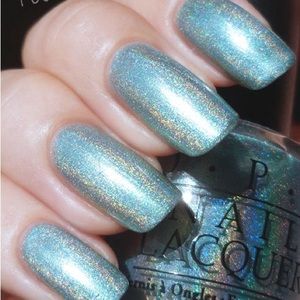 OPI rare discontinued Blue Moon Lagoon holographic 2003